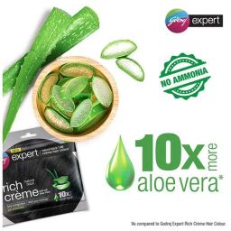 Godrej Rich Creme Hair Colour - Natural Black No.1, 3x(20 gm + 20 ml) (Multipack)