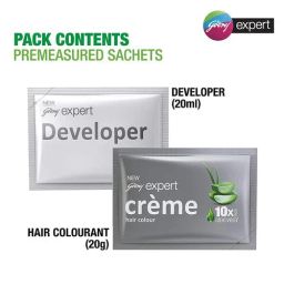 Godrej Rich Creme Hair Colour - Natural Black No.1, 3x(20 gm + 20 ml) (Multipack)