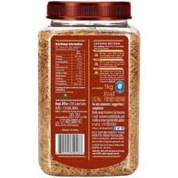 India Gate Brown Basmati Rice/Basmati Akki - 12 Minute Active Health Special, 1 kg Jar