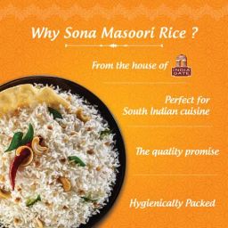 India Gate Sona Masoori Rice - Raw, 10 kg