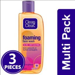 Clean & Clear Foaming Face Wash, 3x150 ml (Multipack)