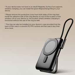 BoAt Energyshroom PB330 MagnaCharge 10000 mAh Magnetic Wireless Power Bank w/ 15W Wireless Charging, Metal Stand,Magnacharge Ring for iPhone and Android phones w/wireless charge(Black)