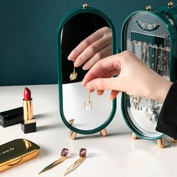 Foldable Unique Exquisite Vintage retro Jewelry Display Rack for Decor Necklace Trinket Box organiser