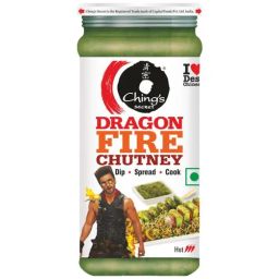 Ching's Secret Dragon Fire Chutney - Dip, Spread, Cook, Hot, 250 g Glass Bottle