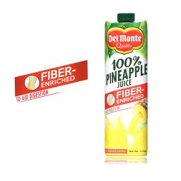 Del Monte Fiber Enriched 100% Pineapple Juice Drink 1L