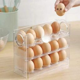 Transparent flip egg box