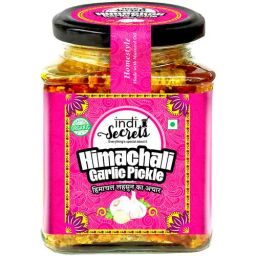 indiSecrets Organic Himachali Garlic Pickle - Homestyle, 250 g Made With Mustard Oil