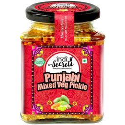 indiSecrets Organic Punjabi Mixed Veg Pickle - Homestyle, 250 g Made With Mustard Oil