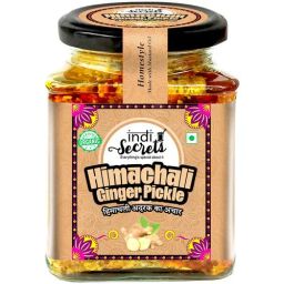 indiSecrets Organic Himachali Ginger Pickle - Homestyle, 250 g Made With Mustard Oil