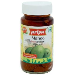 Priya Pickle - Mango Avakaya Without Garlic, 300 g bottle