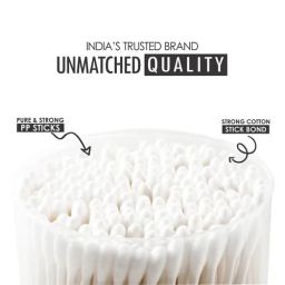 Tulips Eco - Friendly Cotton Ear Buds/Swabs In A PP Jar, 100 pcs PP Jar