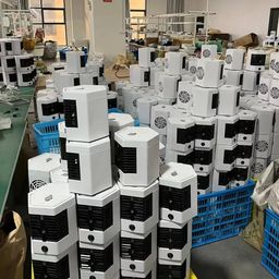 Ice portable mini air conditioner fan water air cooling fan water air cooler with spray home use