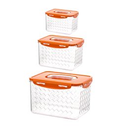 3pcs heavy acrylic fridge storage containers 