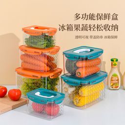 3pcs heavy acrylic fridge storage containers 