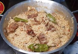 Chiken Yakhni pulao with Chiken Shami Kabab/ Beef Yakhni polao with chikan shami kabab and raita 