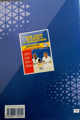 Mon cahier de cours & d'applications (Editions Eburnie) - Marketing BT Comptabilité commerce  2e Année