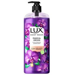 Lux Body Wash Fragrant Skin Black Orchid Scent & Juniper Oil SuperSaver XL Pump Bottle with Long Lasting Fragrance Glycerine Paraben Free Extra Foam, 750 ml Bottle