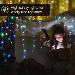 Halonix LED String/Rice Light - Twinkle 46 LED Decorative Light, 10 m, Muticoloured, Copper, Diwali/Christmas/Home Decor, 1 pc