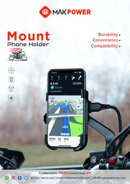 Mak Power MH-05 Bike Mount Phone Holder Stand 