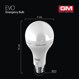 GM Evo 9 Watt Emergency Inverter Bulb - Environment Friendly, Provides White, Cool Day Light, 1 pc