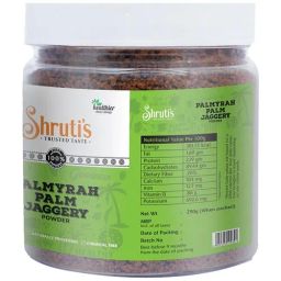 Shruti's SHRUTI'S PALMYRAH PALM JAGGERY POWDER 250 GM JAR - Naturally Proce 250 g Jar, 250 g Jar