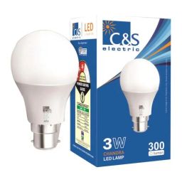 C&S Electric Chandra LED Lamp - Cool Daylight White, Round, 3 Watts, B22 Base, 1 pc
