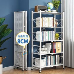 5-Tier Folding Shelf with Wheels 
