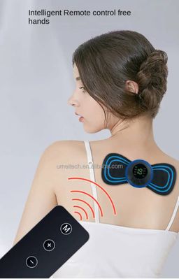 Mini Electric Neck Massager Cervical Massage Stickers Back Massager Stimulator Patch Pad