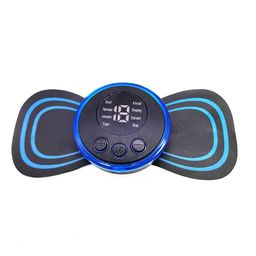 Mini Electric Neck Massager Cervical Massage Stickers Back Massager Stimulator Patch Pad