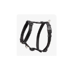 ROGZ  UTILITY CLASSIC HARNESS (S) BLACK REFLECTIVE (S)