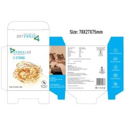 Syska 100 LEDs String Light - 2.5 Watt, 10 M, Yellow, Festive Home Décor, For Diwali, Party, Patio Lawn, 1 pc