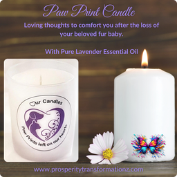 Paw Print Candle 