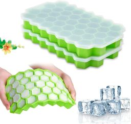 Reusable honeycomb silicone ice cube mould 