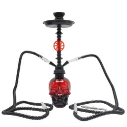 4 colors hookah glass shisha set custom wholesale chicha complet sheesha aluminium alloy 2 hose hookah