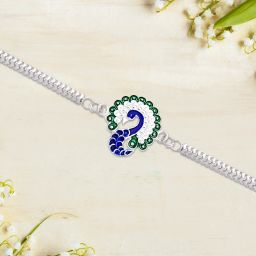  Silver Peacock Rakhi