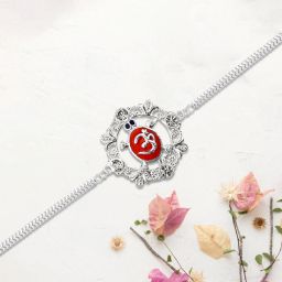 Silver Om Rakhi