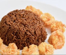 Sayadiyah Rice with Fried Prawns