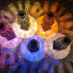  Romantic Crystal Table Lamp, Diamond Lamp, 16 Colors, 6 Brightness Level, Touch / Remote Control Switch, 