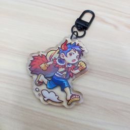 One Piece Fanart Lil Devil Keychain - Luffy