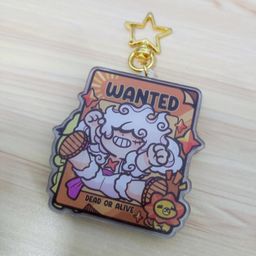 One Piece Fanart Double Sided Shaker Keychain - Wanted