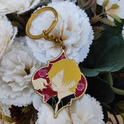 One Piece Fanart Sanji Hearteu Enamel Keychain