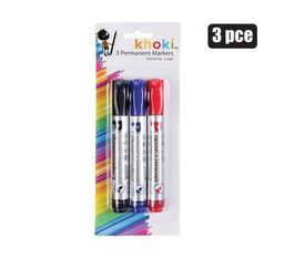 MARKER PERMANENT ROUND TIP PACK-OF-3