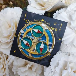 One Piece Fanart Enamel Pin - Spinning POP