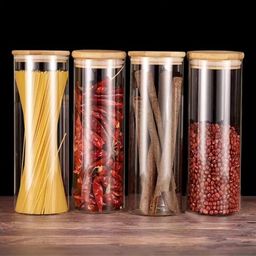Glass Spaghetti/ cereal storage  jars