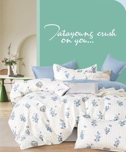 4pc Double Sided Luxurious High Quality Duvet Cover Set (Floral Edition)