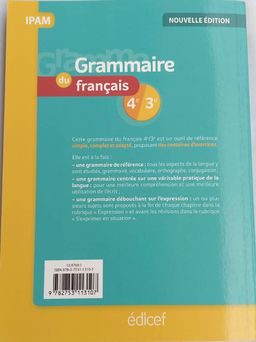 Grammaire du Français (Collection EDICEF) - 4ieme/3ieme