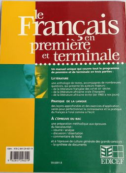 Le Français en 1ere/Tle (Collection EDICEF)  - 1ere/Tle