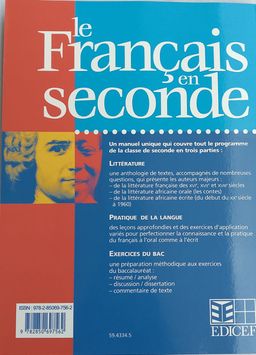 Le Français en 2nd (Collection EDICEF)  - 2nd