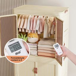 Stackable 3 Level plastic Portable Wardrobe/Closet.