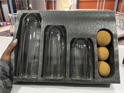 Open Ball Cork Transparent Jar with Bamboo Lid